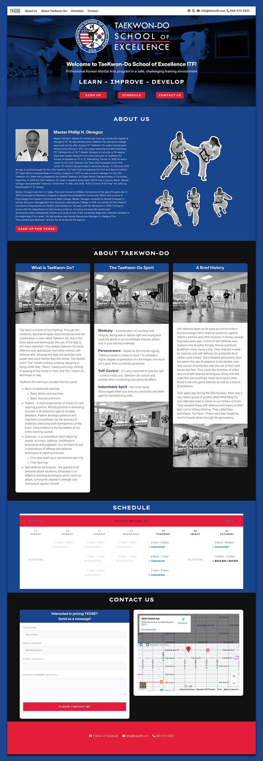 TaeKwon Do School of Excellence brand guidelines pages